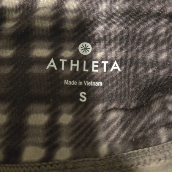 Athleta Plaidness Chaturanga Brown Capri Yoga Leggings Size Small - Picture 5 of 7
